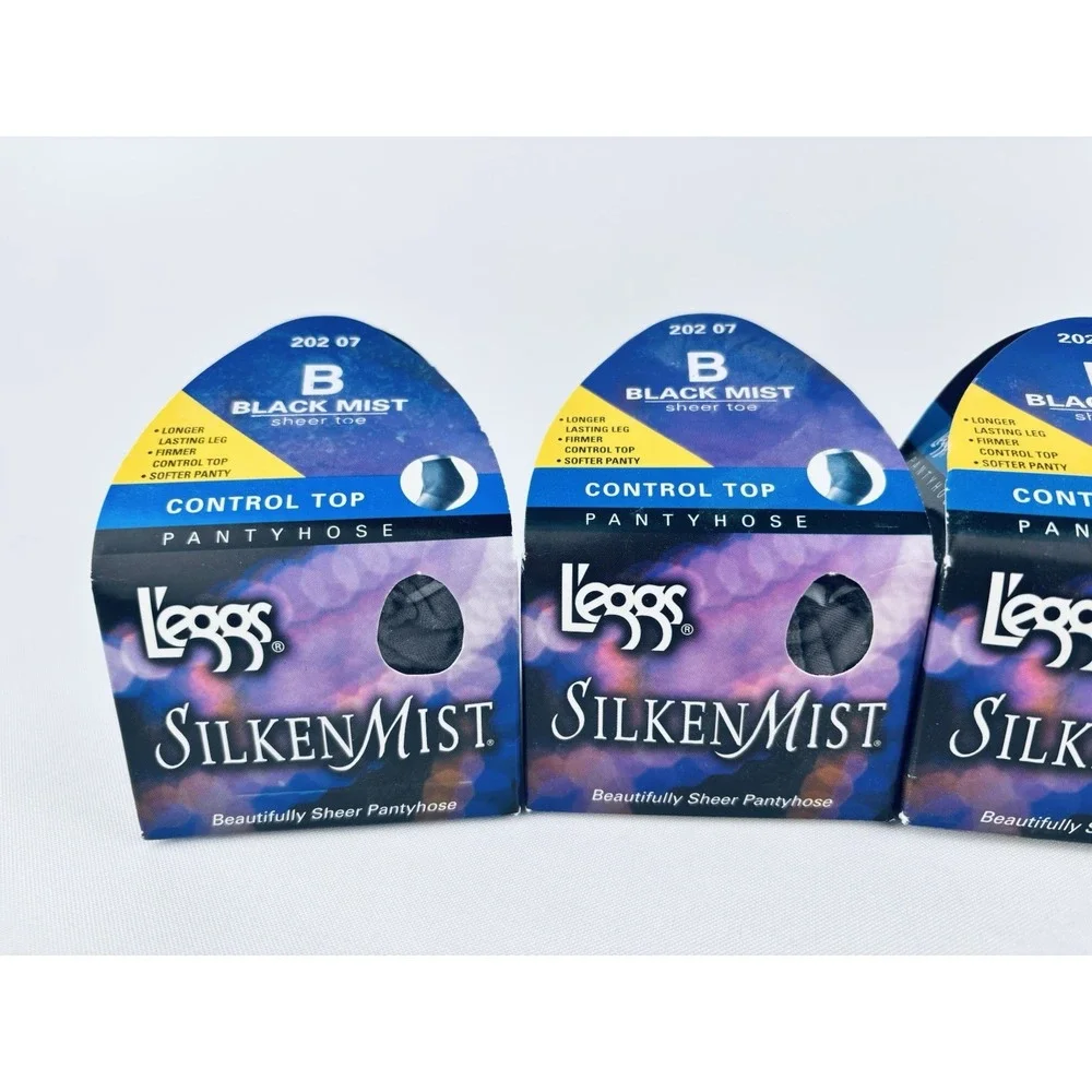 Vintage Leggs Hosiery Pantyhose B - Silken Mist Sheer Energy Summer‎ - Lot Of 5